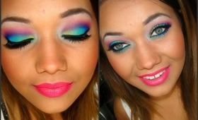 BRIGHT Neon Festival Makeup Tutorial