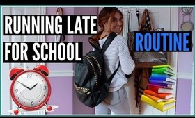 Running Late For SCHOOL Morning Routine:Hair, Makeup + Outfit IDEA