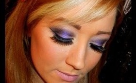 Purple and gold smokey eye...