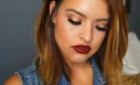 Maroon, Gold & Green Fall Eye Makeup Tutorial | MissTatianaMarie