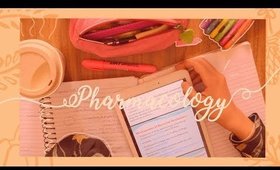 Study With Me 🍂 Pharmacology midterm 🌰 timelapse & music // Reema