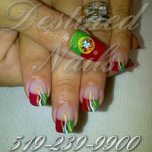 Portugal Nails. Freehand!