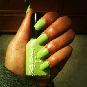 New green nail polish
