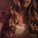Curled hair with wand
