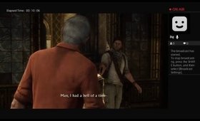 Girl plays UNCHARTED 3 LIVE. "i suck!" Edition. 90% complete