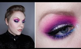 Bright glitter new years makeup tutorial