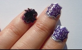 3-D Spiderweb Halloween Nail Tutorial