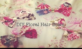 ✄ DIY No Sew Floral Hair Bows ♥