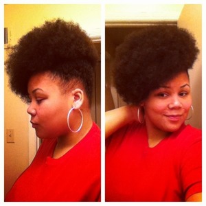 My high side Afro puff!