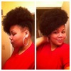 side Afro puff