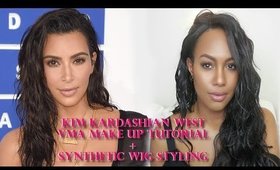 Kim Kardashian West VMA 2016 Makeup | Synthetic Wig Styling