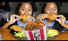 KFC MUKBANG! FRIED CHICKEN, MAC N CHEESE AND MORE!