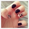 Leopard print accent nails