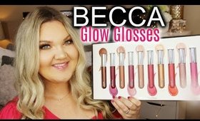 NEW BECCA COSMETICS  GLOW LIP GLOSS SWATCHES