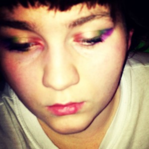 This look is perfect for an LGBT parade, or just a dramatic look for out on the town! 