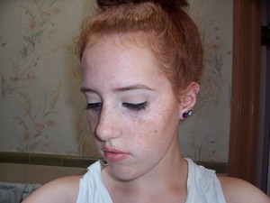 Hayley Williams inspired makeup from Paramore's "Monster" video.