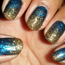Glitter Gradient - Gold/Blue