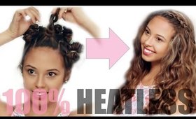 Heatless Spiral Curls (Bantu Knot Out Inspired) - Easy + Inexpensive!