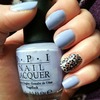 Lilac with leopard print accent nail