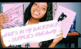 What's in my Backpack + School Supplies GIVEAWAY