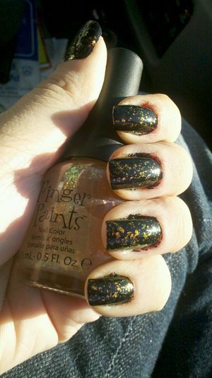 special effects from nails inc london on black polish