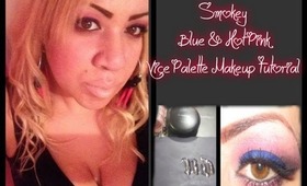 Smokey Blue & Hot Pink Vice Palette Makeup Tutorial