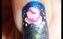 Enchanted Rose Nails! - My second entry to CuteDesigns's contest - Movie Inspired by! First theme.