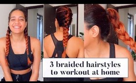 3 Hairstyles to workout at home with + heatless beach waves
