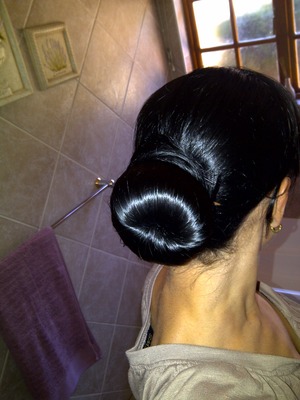 sock bun! I gave it a bash! hahahaha