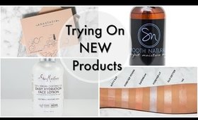 Makeup & Skincare TRY ON Brown Olive Tan Skin  | ABH x Nicole Guerriero Shea Moisture | MelissaQ