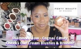 NEW FENTY BEAUTY TRY ON - CHEEKS OUT CREAM BLUSHES & BRONZERS | #KaysWays