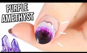 Realistic Purple Amethyst Nails Using REGULAR NAIL POLISH!