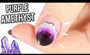 Realistic Purple Amethyst Nails Using REGULAR NAIL POLISH!