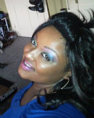 I usaed light blue eyeshadow on the lids and a pastel pink on the brow bone, also a shimmery yellow beneath the eye. All colors came from the Sephora 2011 Holiday Eyeshadow Pallet <#