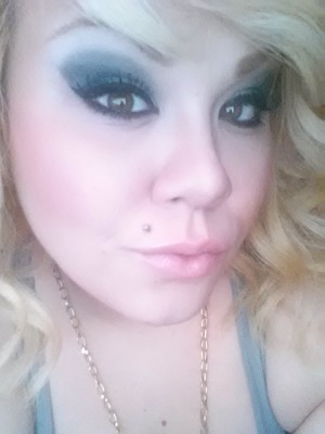 Smokey eye with nude lips..been a while that I've used eyeliner this way..hope yall like and provide opinions ^.^