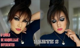 RETO 5 looks de maquillaje diferentes en mi ... PARTE 2 / 5 different makeup PART 2 | auroramakeup