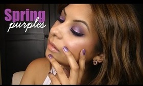 Tutorial: Spring Purples and Dewy Skin