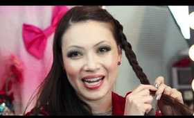 How To: Simple Twisty Braid Holiday Hair Tutorial NO HEAT!