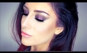 Cranberry Glitter Halo Makeup Tutorial