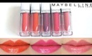 Maybelline Color Elixir Lip Color Swatches on Lips 5 colors