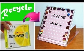 Super simple DIY - Dry erase TO DO LIST out of a CD box! (RECYCLE)