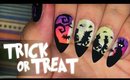 Trick or Treat Halloween nail art