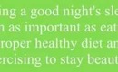 The Beauty Benefits Of: Sleep!