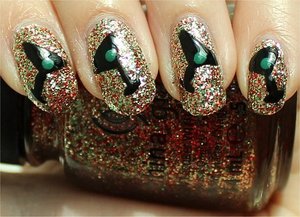 Nail tutorial & more photos here: http://www.swatchandlearn.com/nail-art-tutorial-martini-nails-new-years-eve-nails/