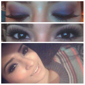 Imitated Kim kardashians purple Smokey eye. 