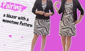 OOTD Pairing a blazer with a monotone pattern