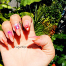 Tropical blend nails 