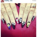 stiletto nails with white French hearts | Kathy B.'s (Iheartkathy ...