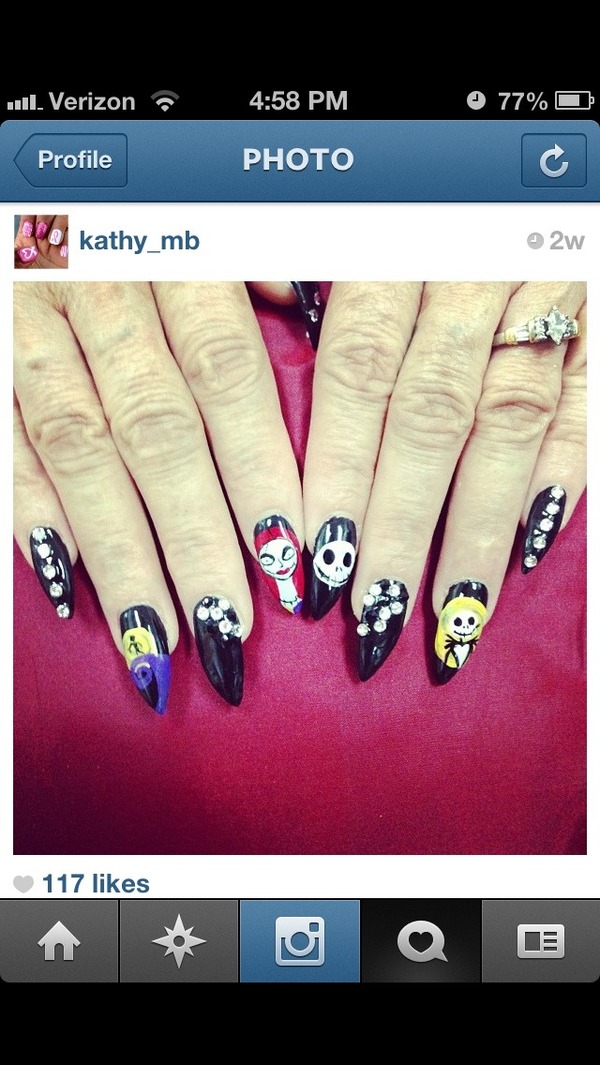 nightmare before Christmas nails | Kathy B.'s (Iheartkathy) Photo ...