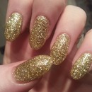 gold glitter arcrylics